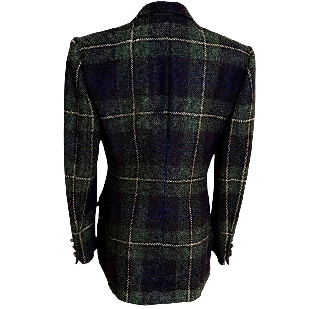 LAUREN RALPH LAUREN Vintage 100% Wool Plaid Blazer Size 6P Fully Lined - Picture 7 of 12